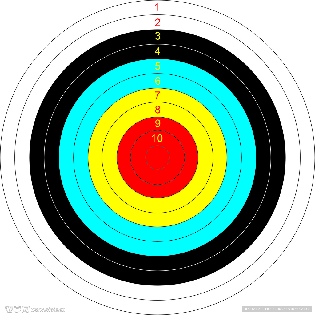 卡通靶子设计矢量素材图片