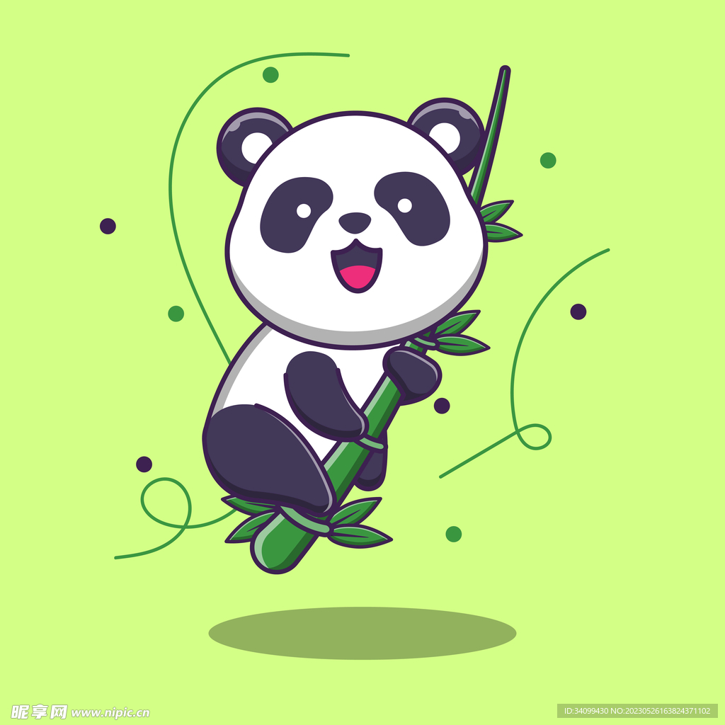 卡通小熊猫