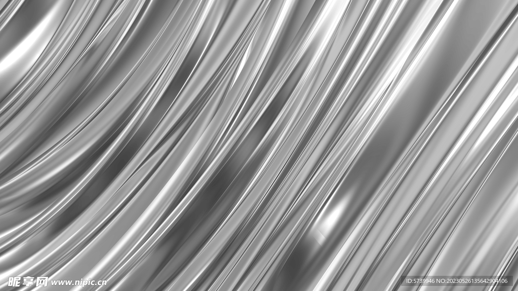 银色金属质感波浪线条纹理图片