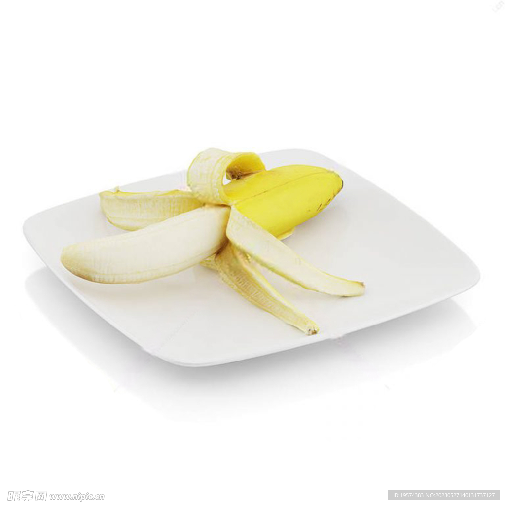 C4D模型剥皮香蕉
