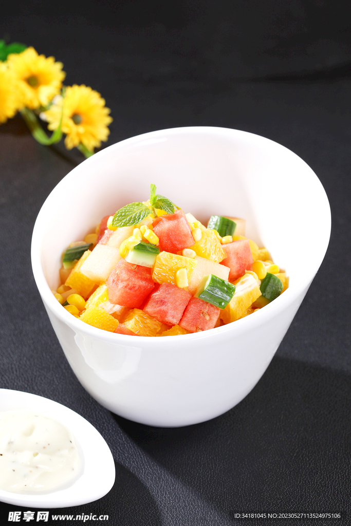 水果沙拉美食