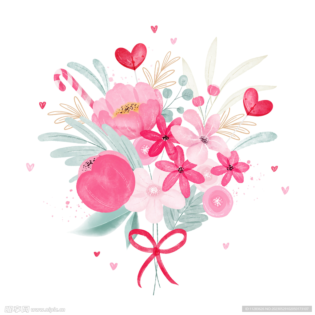 水彩鲜花