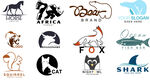 抽象动物logo