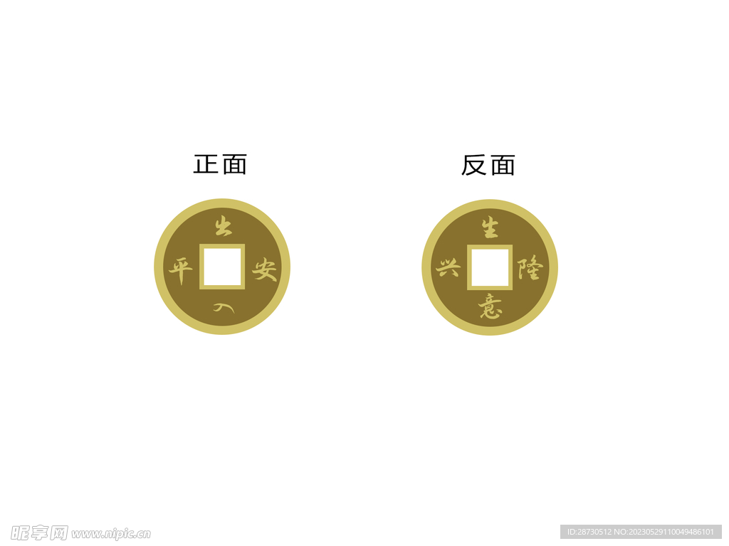 2.5cm铜钱模板