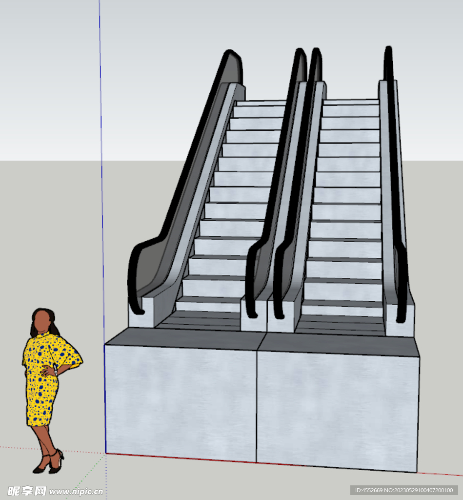 扶手电梯建模素材草图大师模型