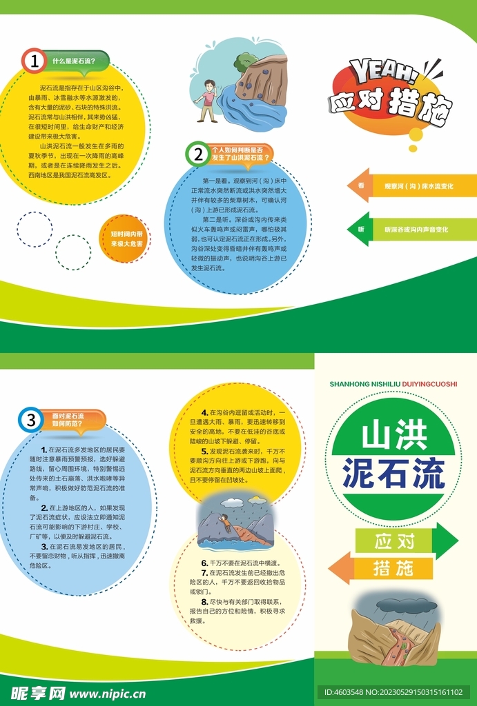 山洪泥石流应对 三折页