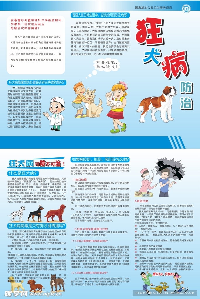 狂犬病的防治 三折页