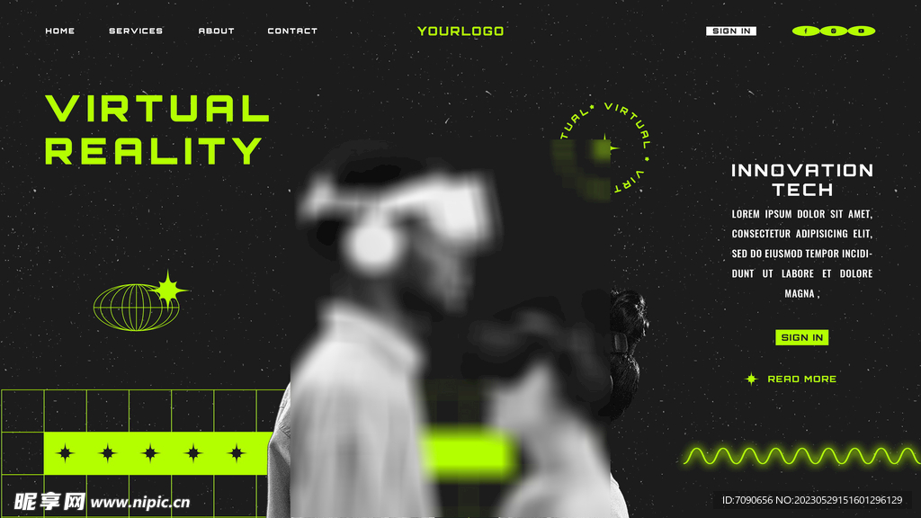 时尚VR虚拟科技海报  
