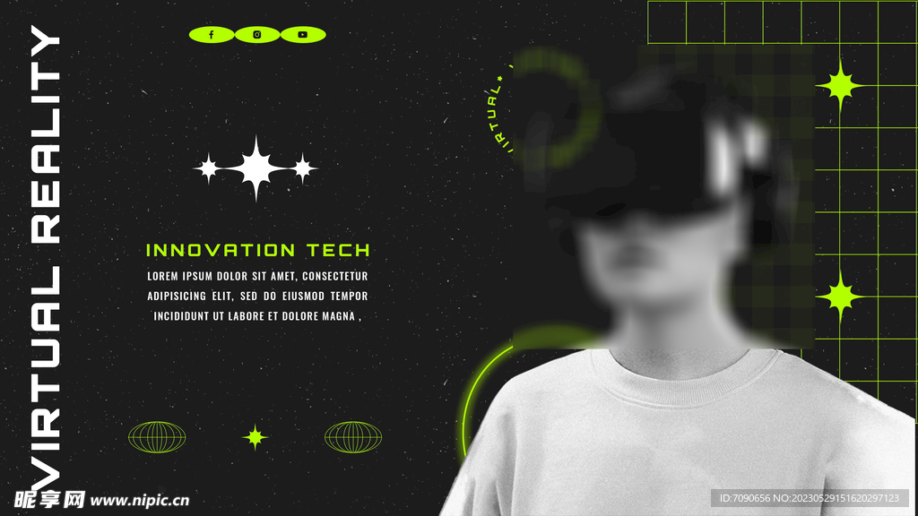 时尚VR虚拟科技海报  