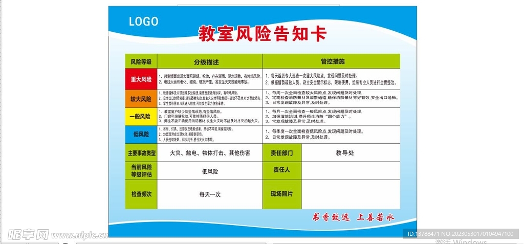 风险告知卡