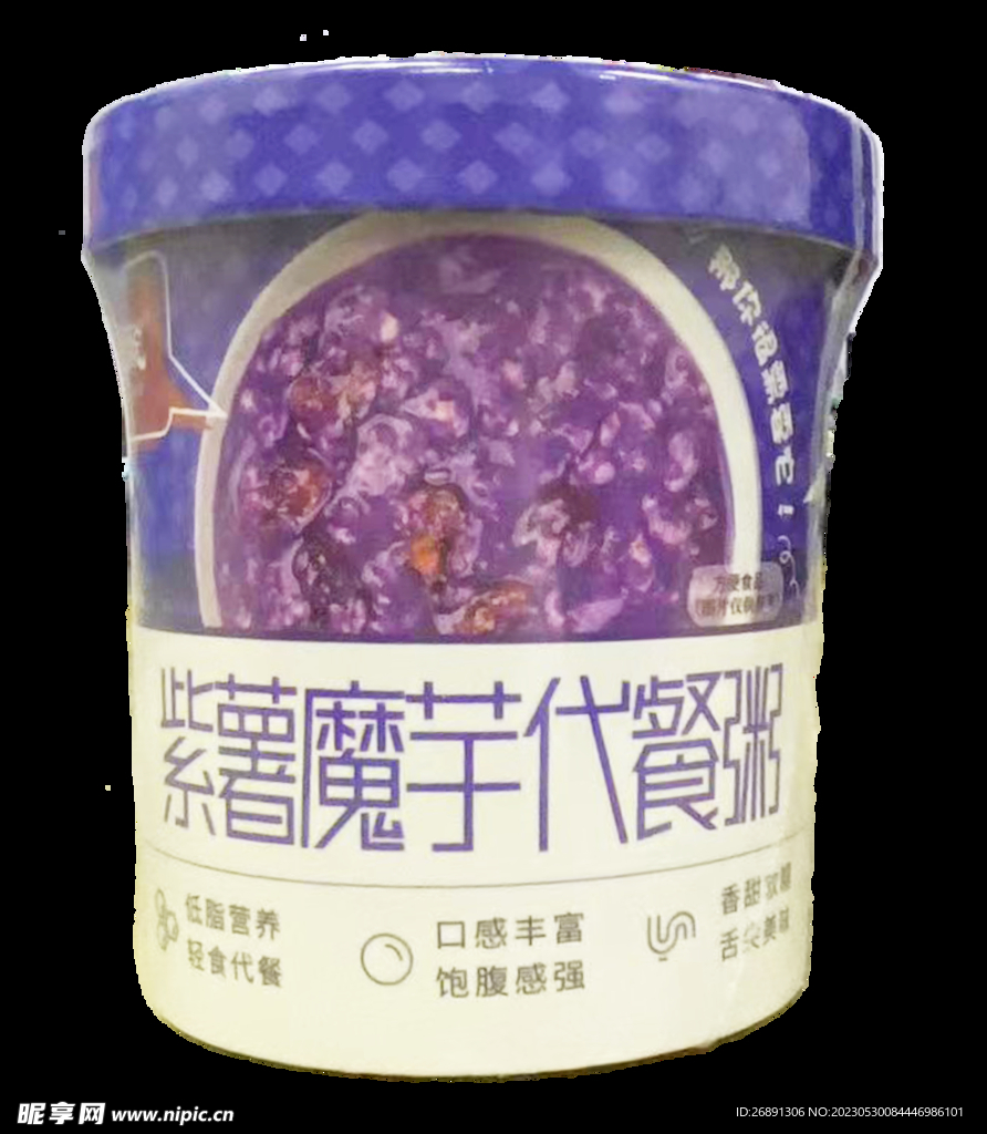 甜品说说50g紫薯魔芋代餐粥