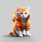 高清3D科技猫逼真宠物猫