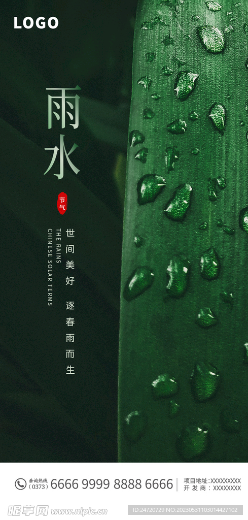 雨水海报