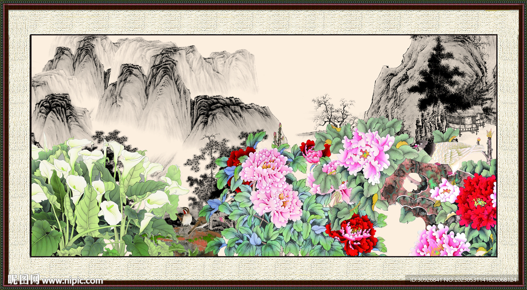 牡丹国画 