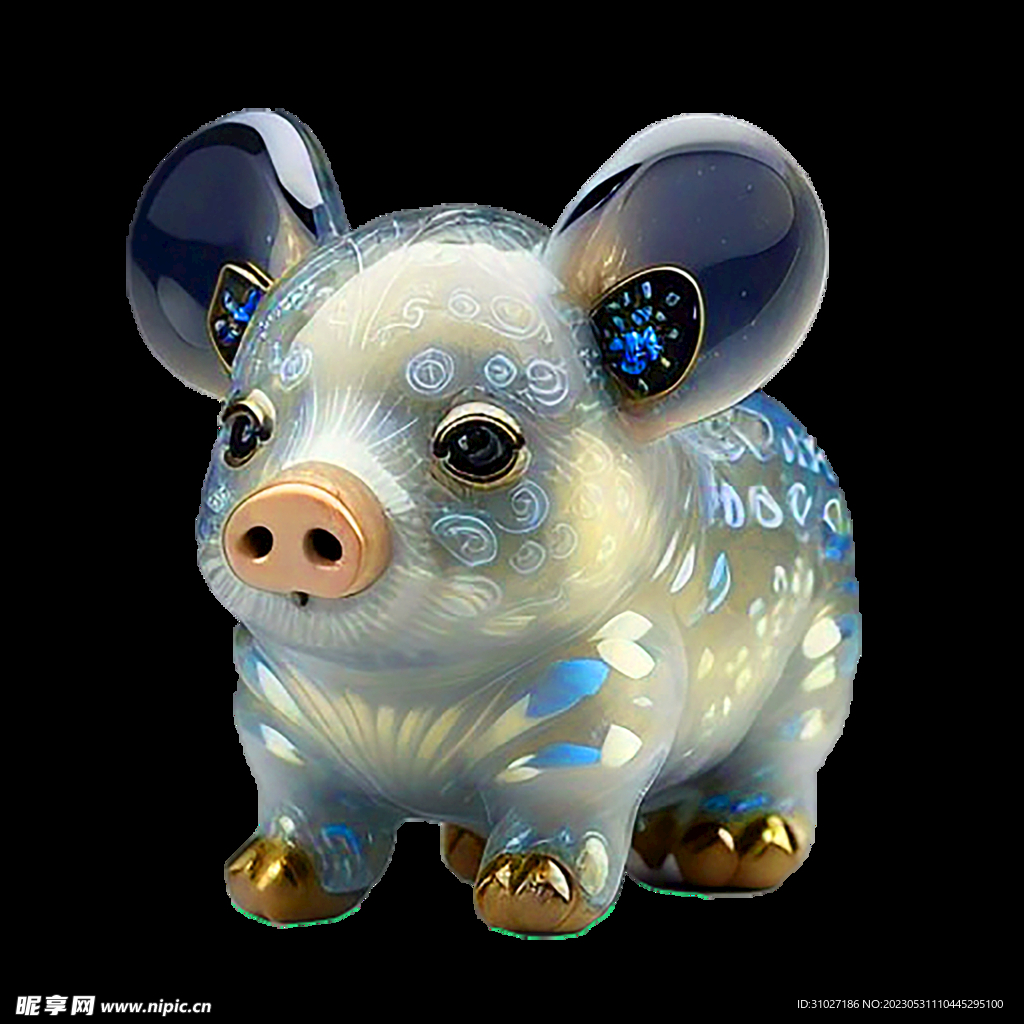 水晶金属猪