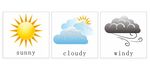 太阳多云刮风图标