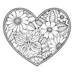 爱心 底纹 简笔画 花朵 