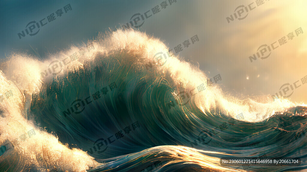 阳光 海洋 海浪 清澈