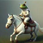青蛙骑白马
