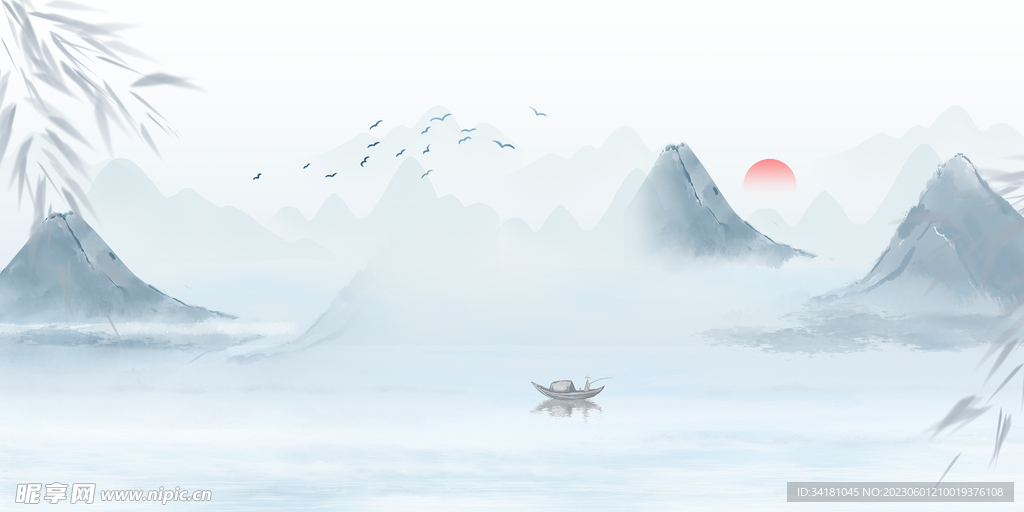 中国风山水画