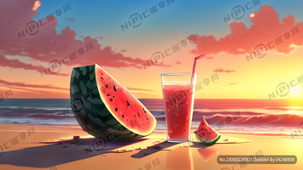 炎热的夏天 在海边沙滩