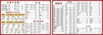 火锅菜单价目表