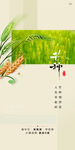 中国传统24节气芒种海报