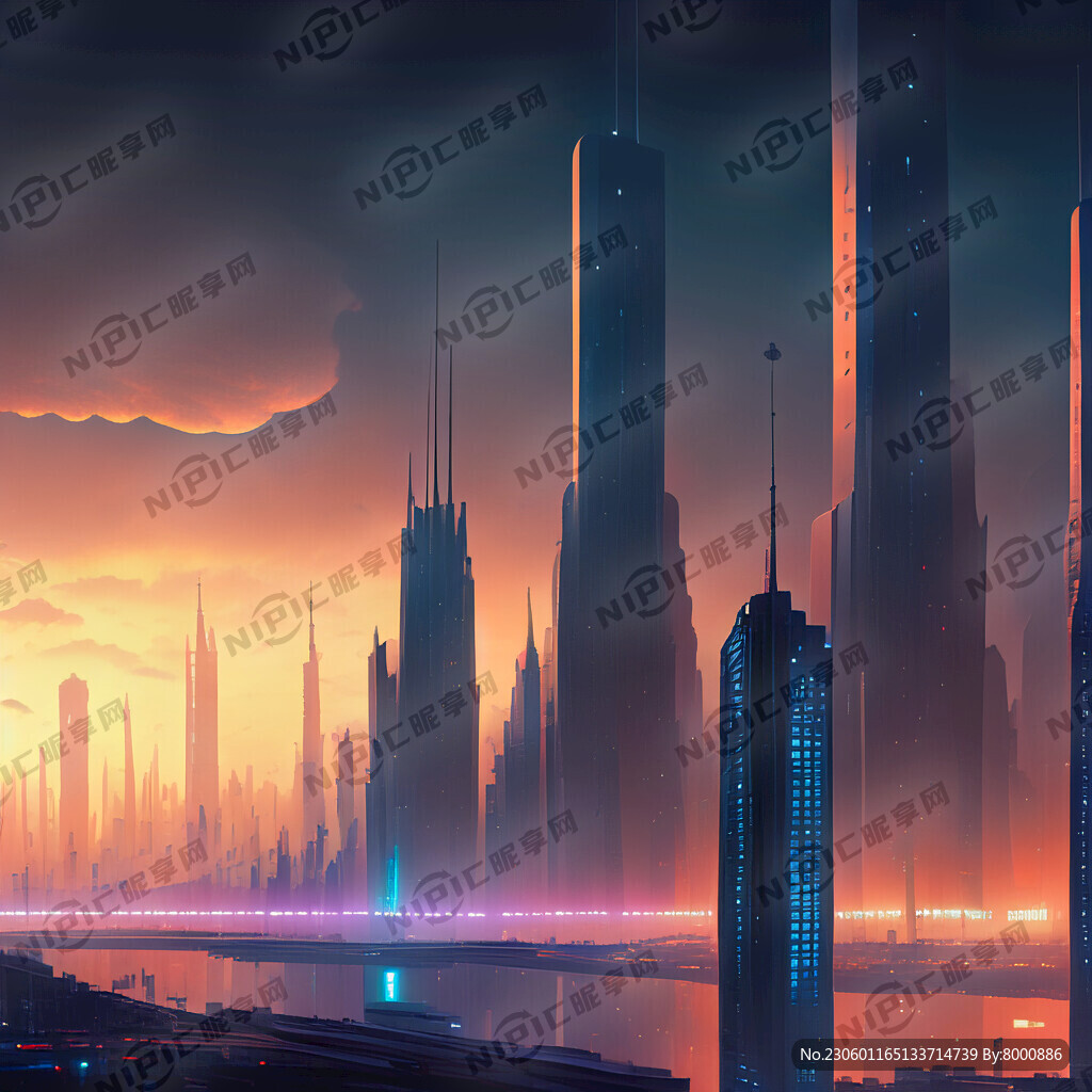 科幻城市夜晚