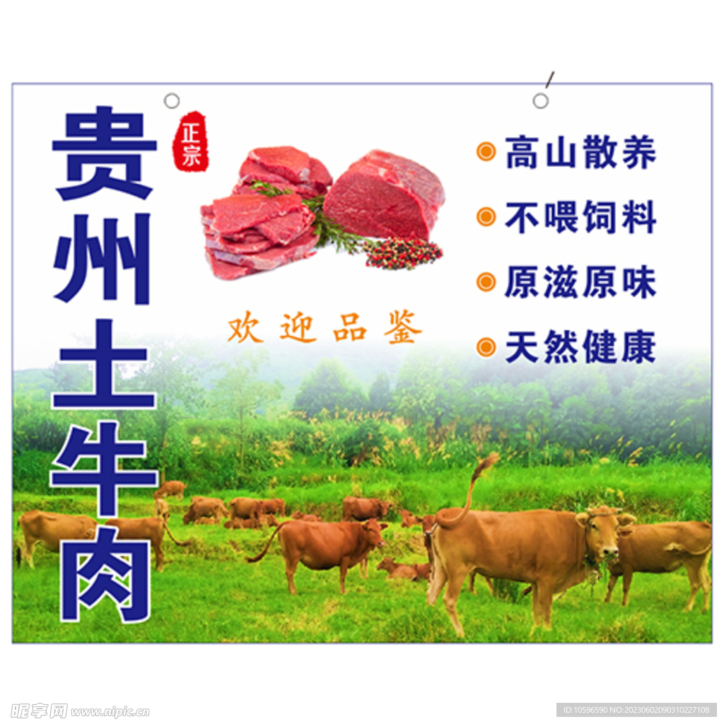 生牛肉海报