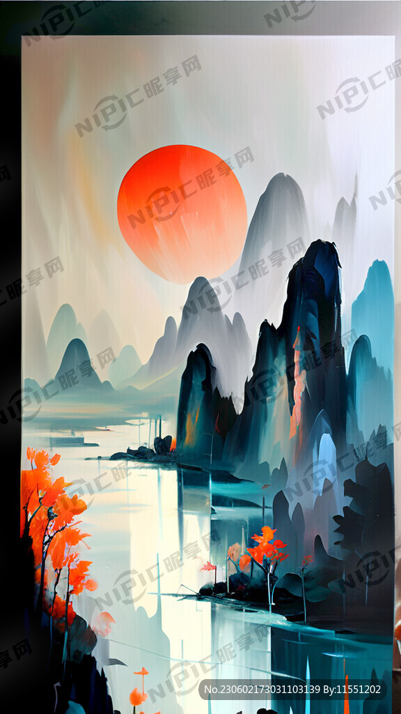 手绘抽象油画