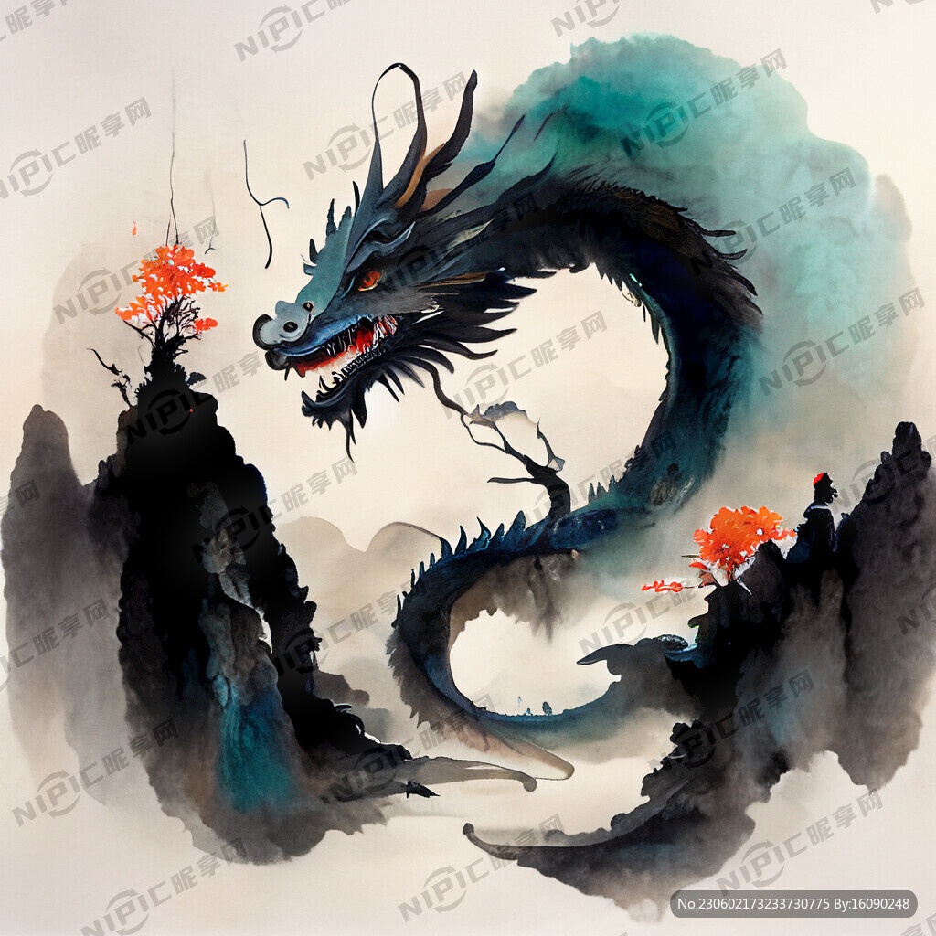 梦幻场景 中国龙 写实风格