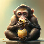 猴子吃水蜜桃，说难吃