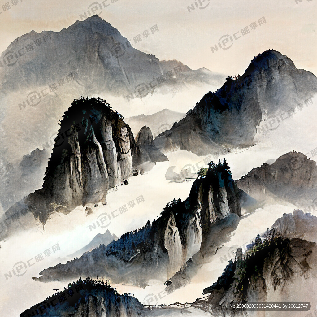 夏季山水画