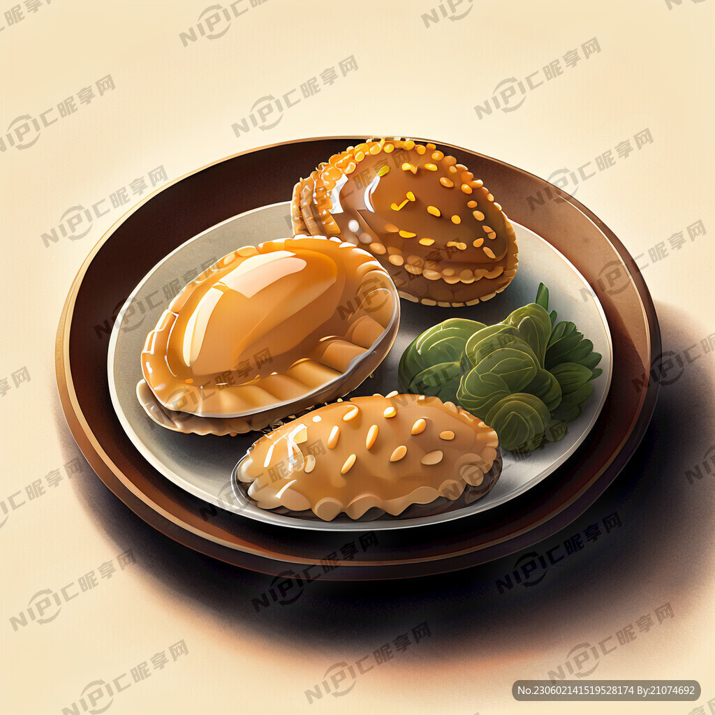 鲍鱼 美食 一盘鲍鱼
