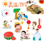 中暑素材