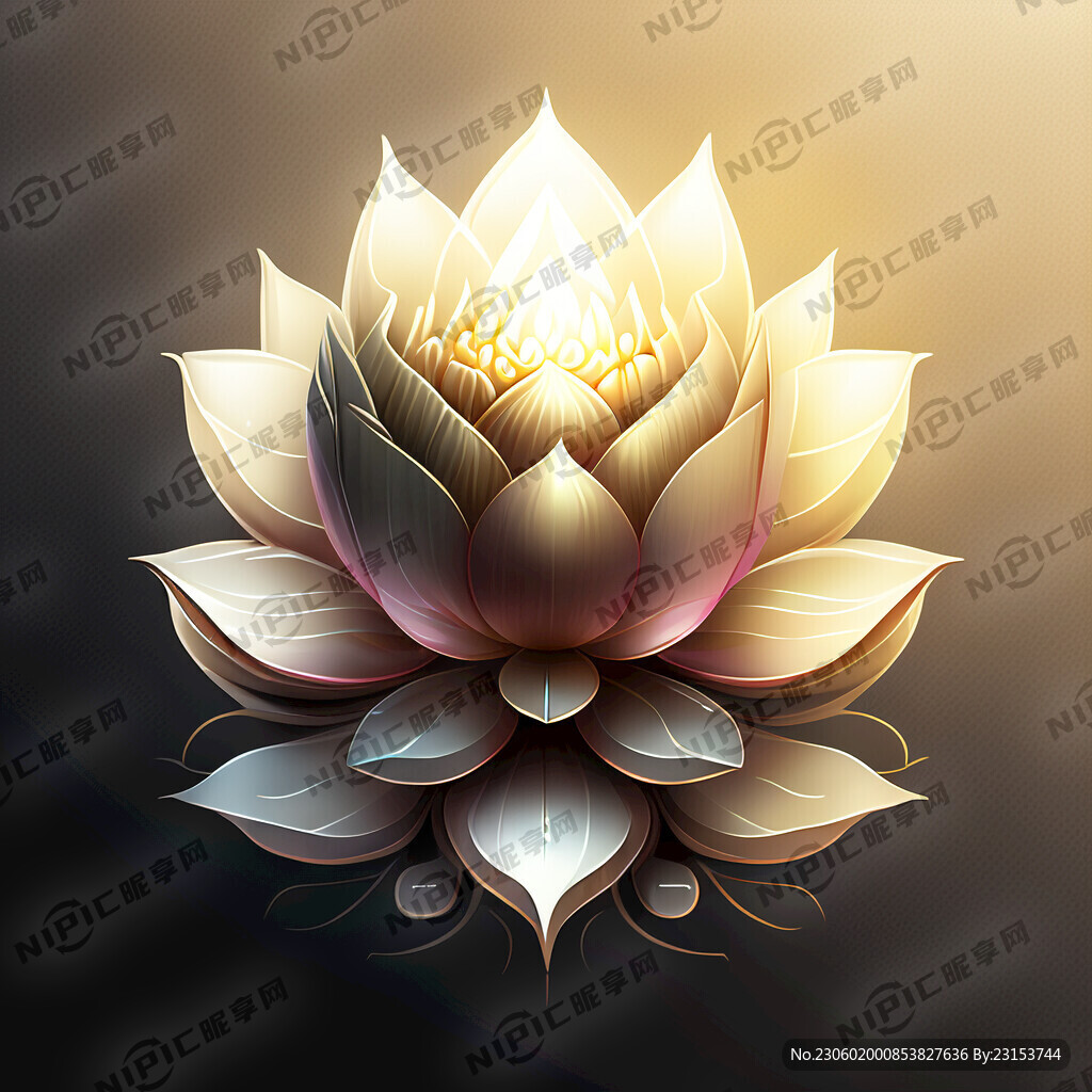 莲花 佛像 阳光 标志