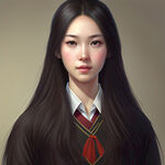 女生，长发，非常的知性