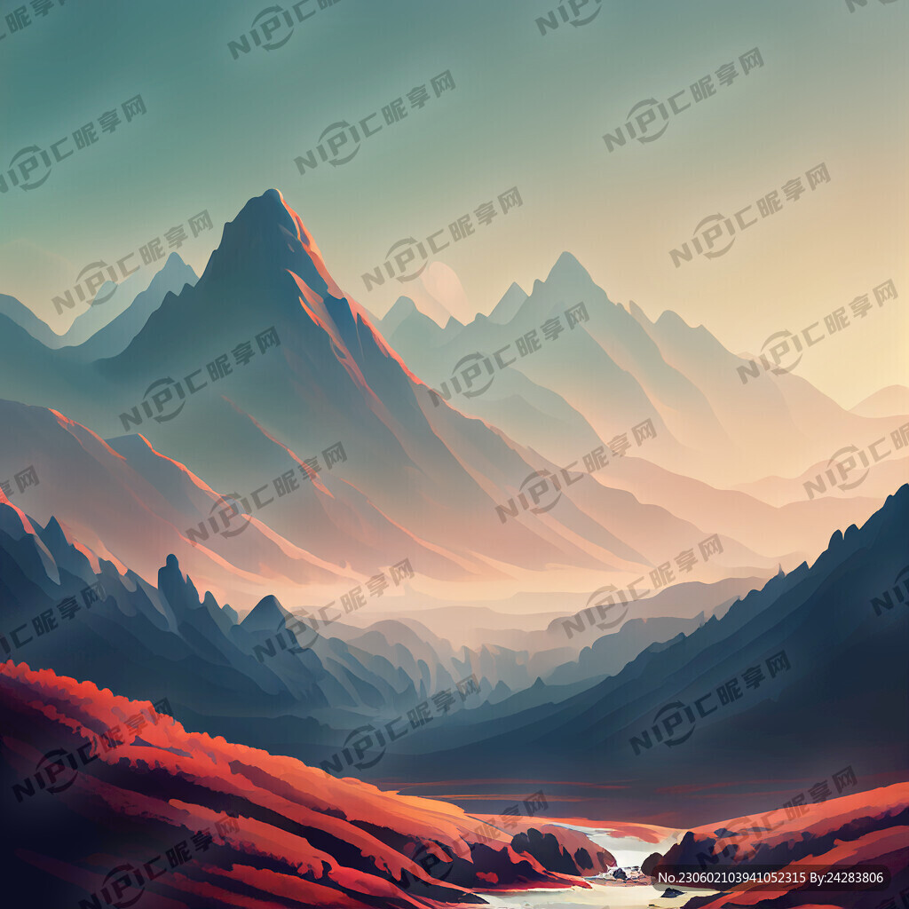 AI创作图自然山水风景nipic.com-昵图网