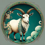 中国风，奶山羊，手绘，国潮