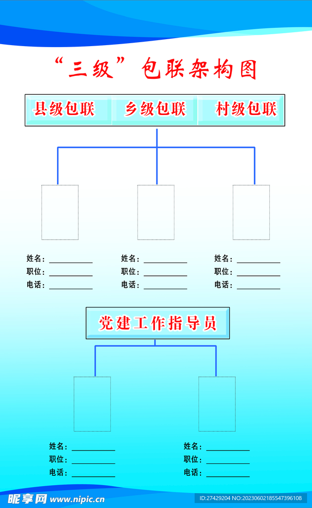 三级包联架构图蓝色