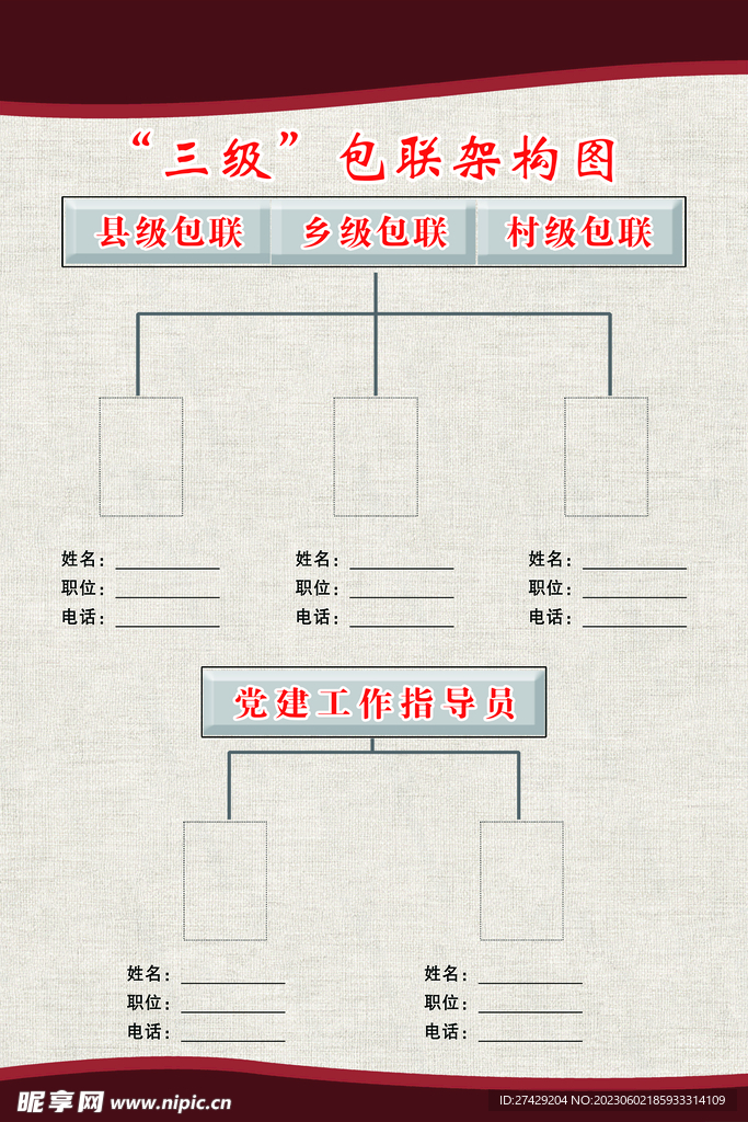 三级包联架构图 壁纸背景