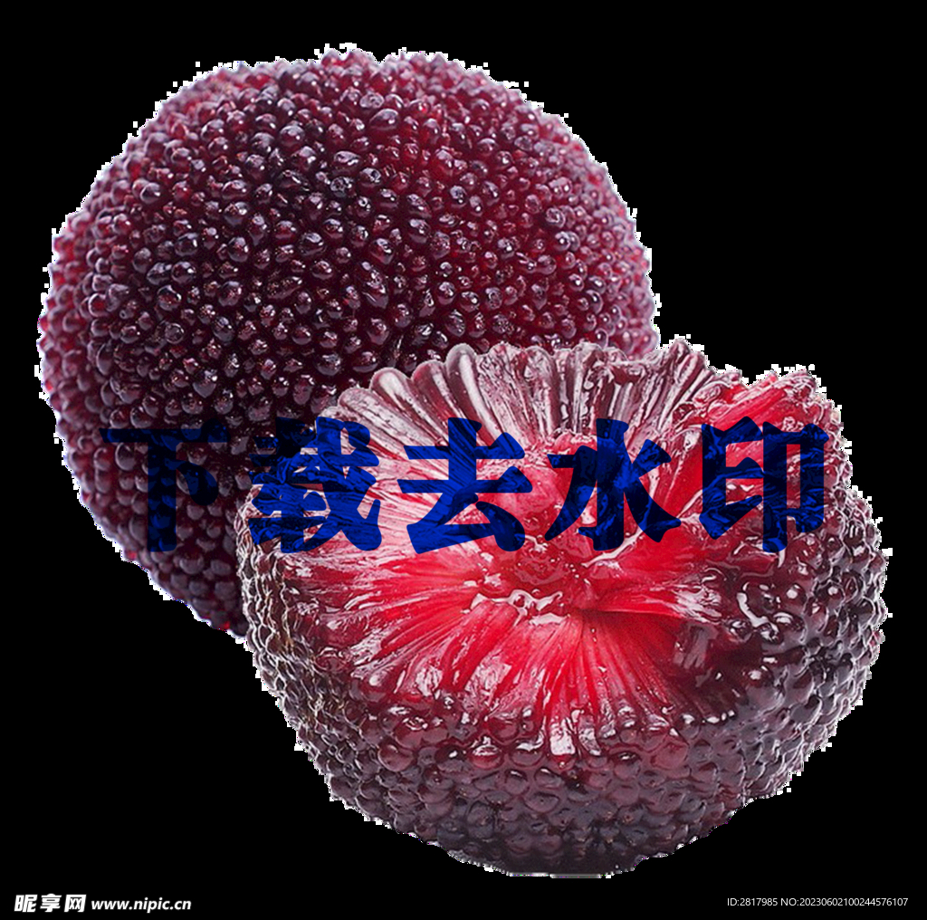 水果特产杨梅包装图案