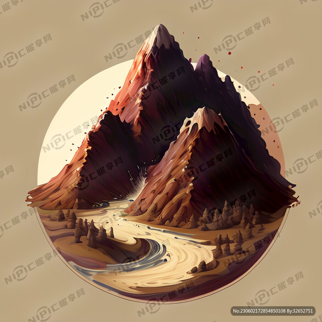酱酒山水图