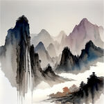 白酒，山水，中国风，