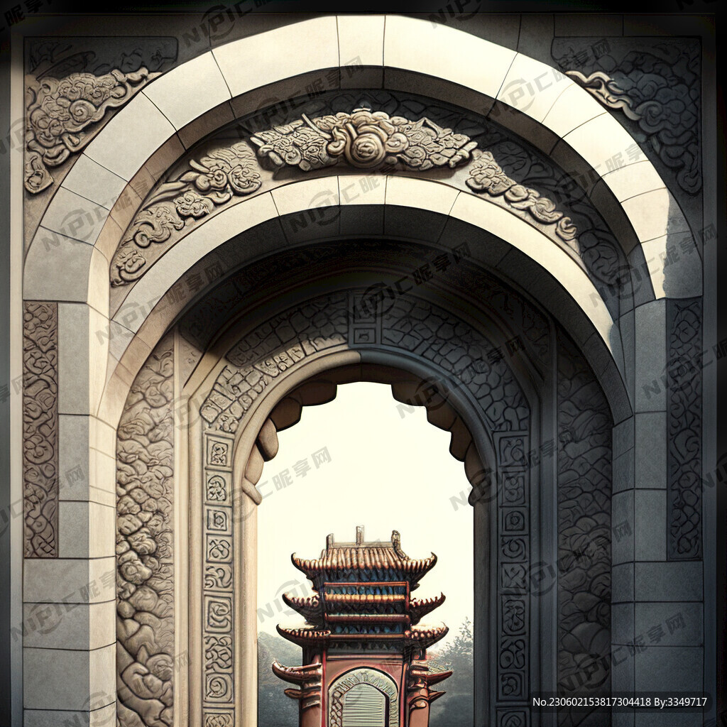AI创作图石库门 建筑 花纹nipic.com-昵图网