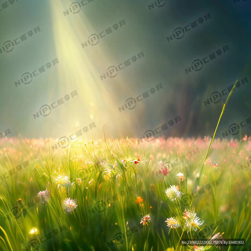 AI创作图春天 阳光 花草 亮丽 高清nipic.com-昵图网