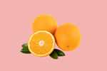 脐橙橙子摄影图纯色底图
