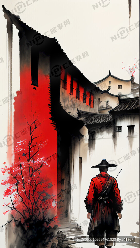 村史人物文化墙 红色 国风