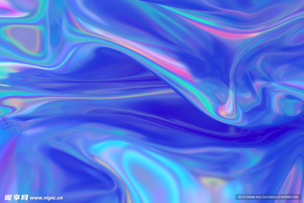 彩色液态流动波浪线条纹理