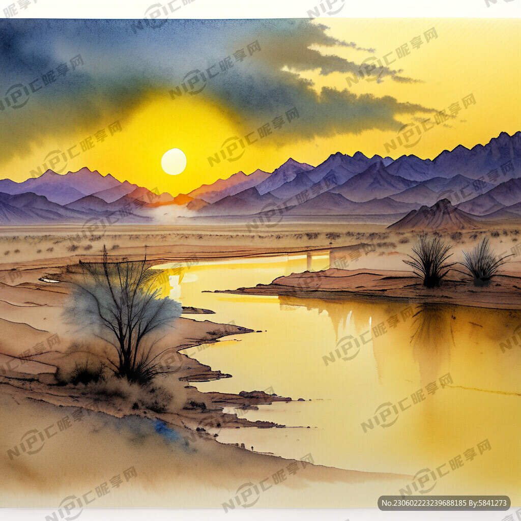 超大广角 俯视视角 大漠孤烟直